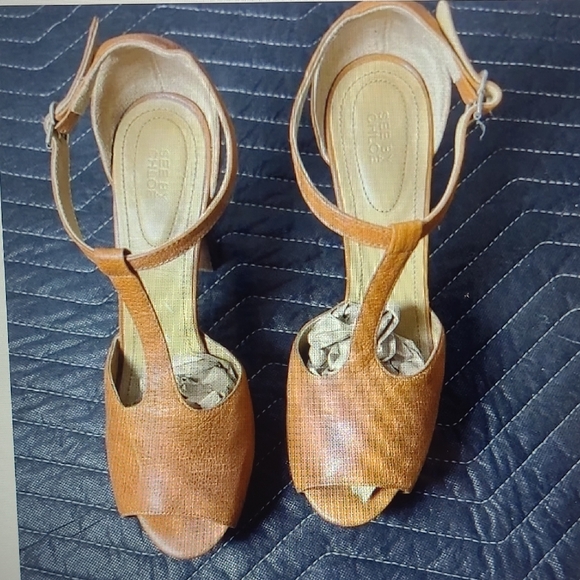 Chloe -See By Chloe tan leather size -9